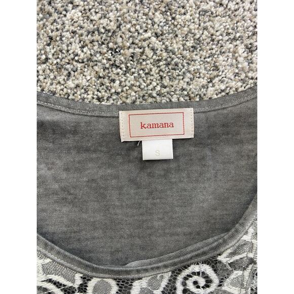 Women's Kamana Tunic Dress Gray Patchwork Long Sleeve Size Small Whimsy - Picture 3 of 4